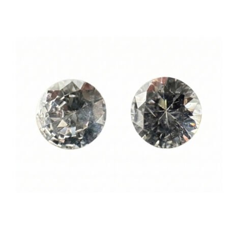 Ceylon Natural White Sapphire Pair (4.7mm)