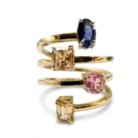 Custom Made Multicolour Sapphire Ring